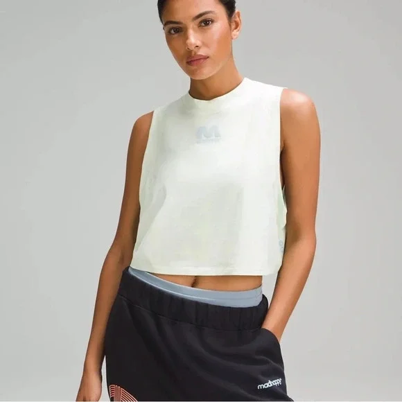 92 🆕💚 Lululemon X Madhappy All Your Crop Tank - Heathered Elixir - Picture 9 of 9